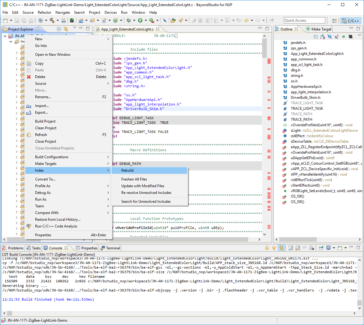 Preparing The Zigbee Light Link Demo For Mesh Bee